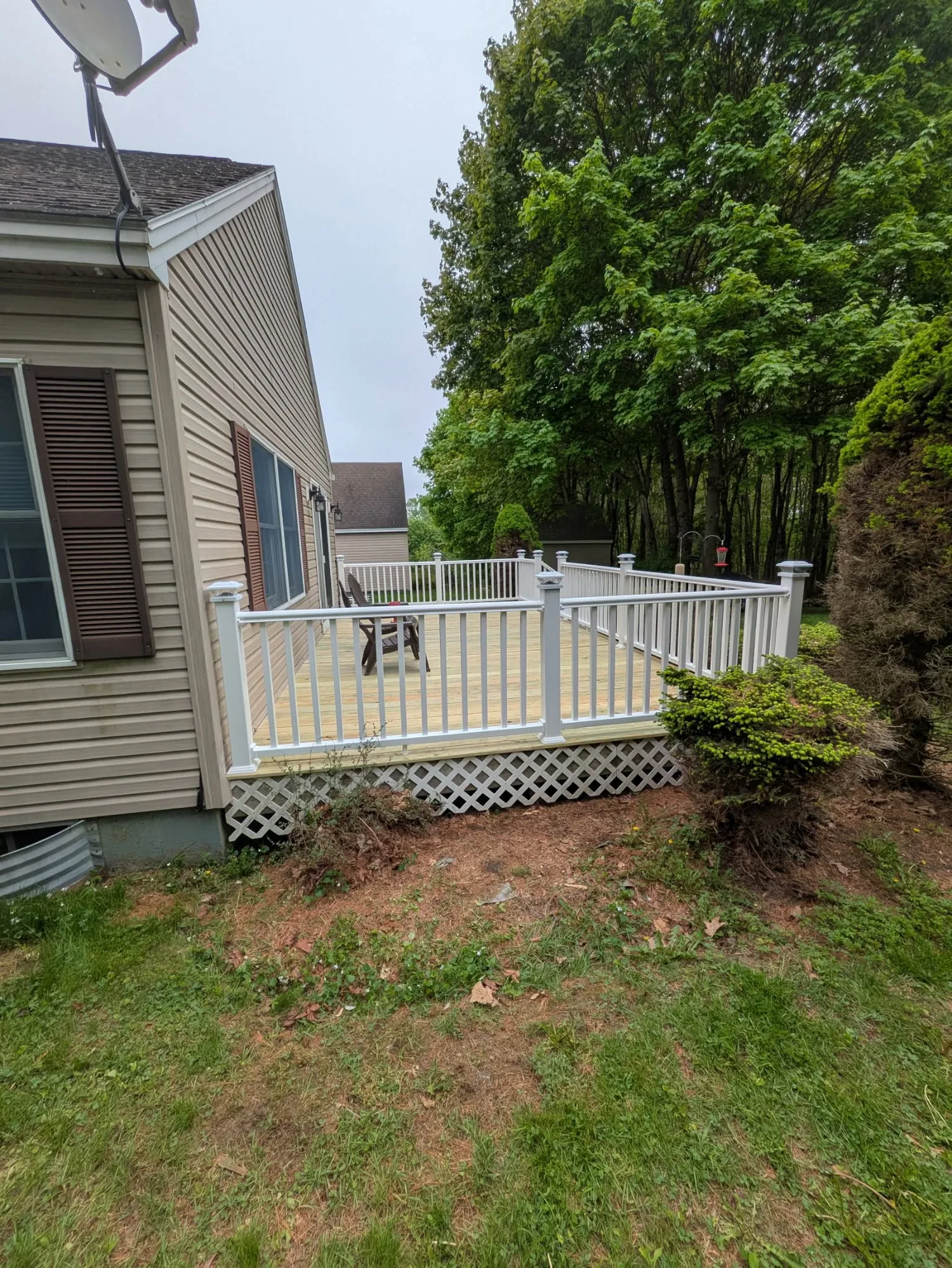 Custom deck by Stronghold Deck Company · Central Maine